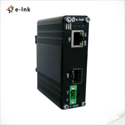 China Mini Type Industrial Fiber Optic Ethernet Media Converter 10 / 100 /1000M 48VDC for sale