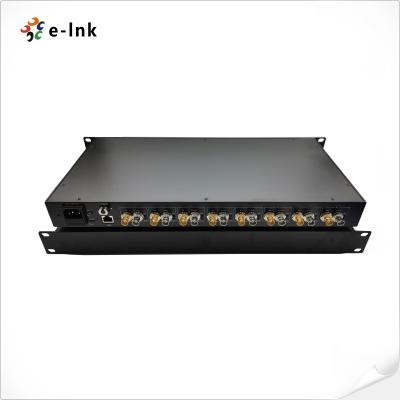 China Fiber Transceiver 8Ch 3G-SDI Video 10G Ethernet Over Fiber Extender With Loop Out for sale