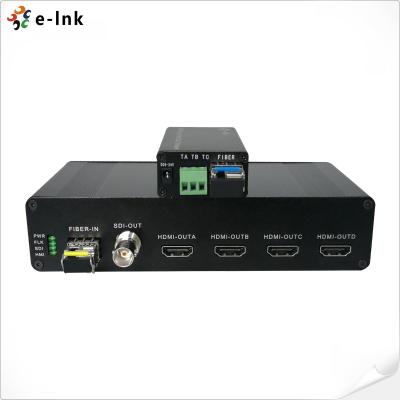 中国 4Ch HDMIの出力との繊維光学のコンバーター3G 5W DWDMへの1550nm SDI 販売のため