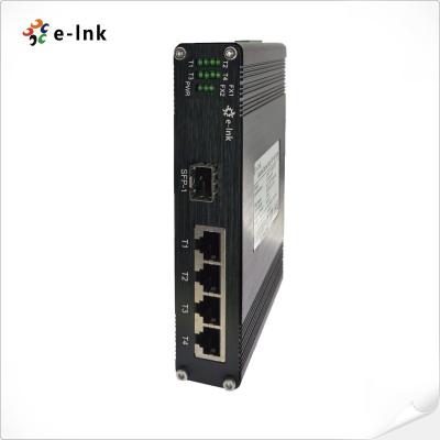 China Industrial 4 ports 10/100M (4 ports POE+) 1 Port 100BASE-FX Ethernet Switch for sale