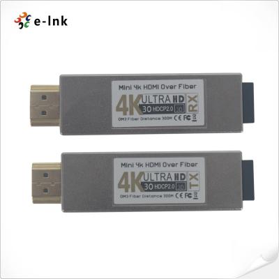China Mini 4K HDMI Optical Extender Uncompressed Multimode USB Input 300M for sale