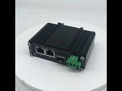 Wall Mount POE Fiber Media Converter Hardened 2 Port 100 / 1000X SFP