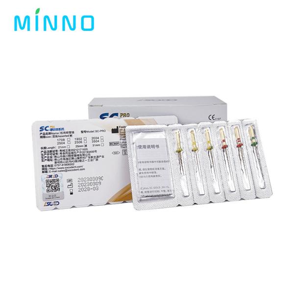 Quality 6Pcs 60 Degree Endo File SOCO Nickel Titanium Rotary Endodontic Files for sale