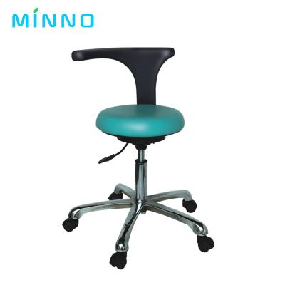 China 360 Degree Dental Assistant Stool PU Leather Armrest Dental Office Chairs for sale