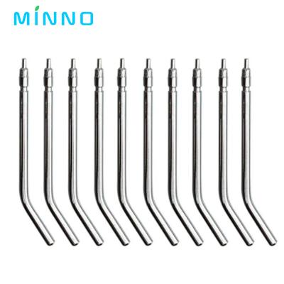 China 10pcs Stainless Steel Dental Air Triple Syringe 3 Way Dental Air Water Spray Syringe Nozzles Tips for sale
