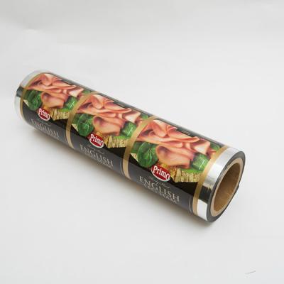 China Salchicha de empaquetado Ham Meat Pieces Seal de EVOH VMPET Tray Printed Lidding Film Food en venta