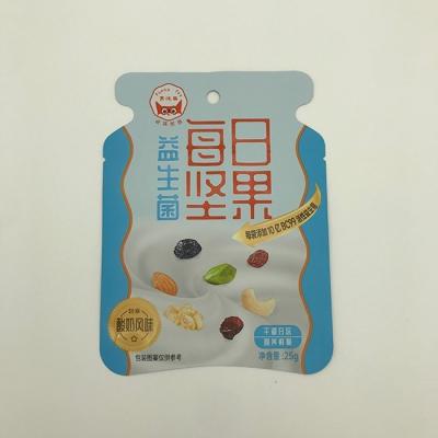 China VMPET Nuts Custom Shaped Bags Plastic Zip Lock Bags With Logo OEM for sale