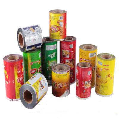 China 104 Micron VMPET PE Plastic Packaging Film Fruit Chips Plastic Food Wrap Film for sale