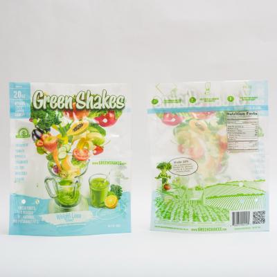 China 15OZ Microns Fruit And Vegetable Packaging 80mm Zip Lock Standing Pouch for sale