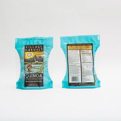 Cina la quinoa di 10oz PET12 semina le borse di imballaggio per alimenti con chiara rotocalcografia della finestra in vendita