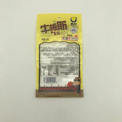 China 30g Beef Rib Food Packaging Bags CPP Transparent Three Side Seal Pouch for sale