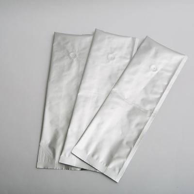 China Das silberne ungedruckte Folien-Kaffee-Zipverschluss-Verpacken der Lebensmittel sackt Seitenkeil mit Ventil ein zu verkaufen