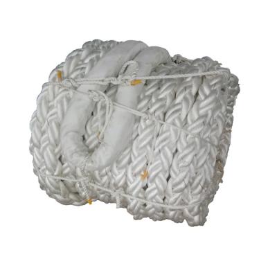 China Marine White Mooring Line Rope Braided Structure 200 Meters Strong Adaptability for sale