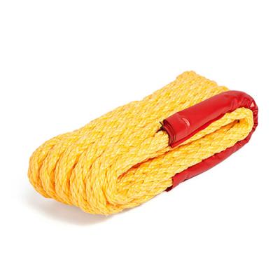 China Nylon Mooring Line Rope Tail Diameter 64mm 11 Meters Length Yellow for sale