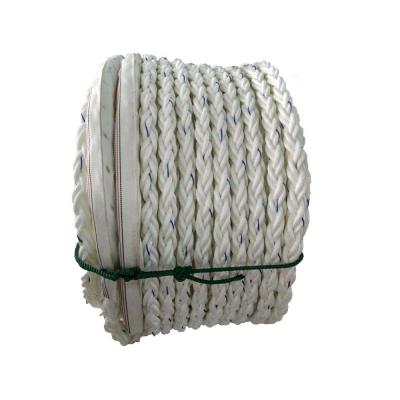China Eye Splice Polypropylene Monofilament Rope , Hollow Braided Poly Rope Dia 48mm X 220m Length for sale