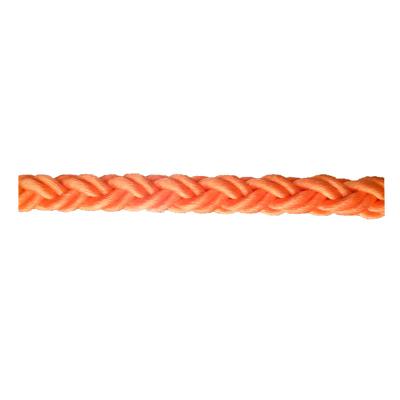 China Orange Plait PP Polypropylene Mooring Rope Eight Strand Durable For Fishing for sale
