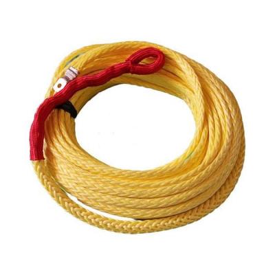 中国 超黄色沖合いUHMWPE繊維ロープの高分子量の取付け 販売のため