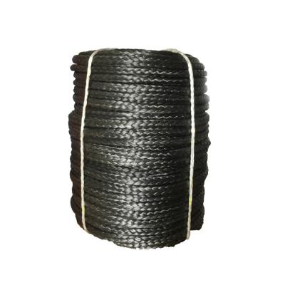 中国 10mm x 100m Uhmwpe繊維ロープの企業のウィンチのための歪んだ構造の蟻の老化 販売のため