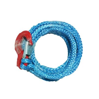 China 7mm x 7m trailer winch rope blue color with  hook uhmwpe fiber rope for sale