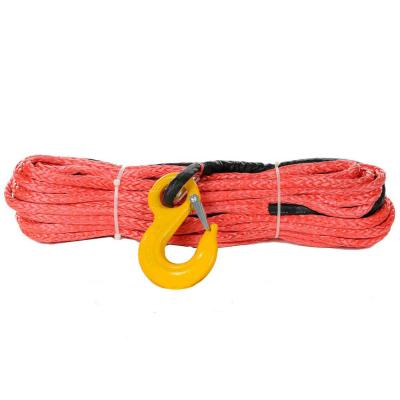 China 40 Meters ATV Winch Line , Hollow Braid Polypropylene Rope With Hook for sale