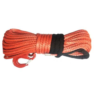 China Car Self Recovery Rigging Synthetic Winch Rope 8 Strand Terminal Thimble Available for sale