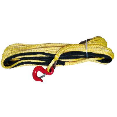 China Recovery Cable Towing Synthetic Winch Rope With Hook 3/8