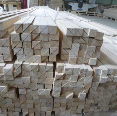 China Paulownia Batten Square Triangle Chamfer Wood Strips with Project Solution Capability for sale