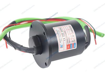 China Solid Gigabit IP40 Ethernet Slip Ring With Flange Electrical Power Swivel for sale