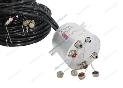 China 10 Circuits Ethernet Signals Low Temperature Slip Rings Assembly With Plug & Cable for sale