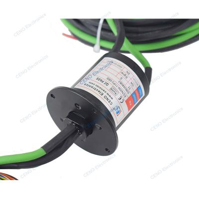 China Modbus Signal Slip Ring With 10A Electric Power & Flange For Industrial Automatic for sale