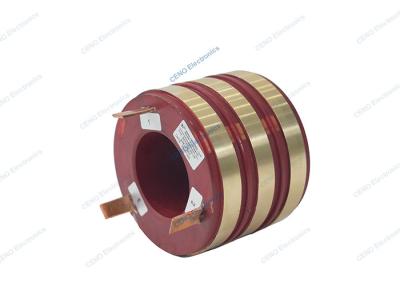 China 100A High Current Copper Graphite Carbon Brush Slip Ring with High Speed 3000Rpm for sale