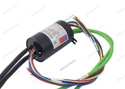 China 2 circuits 1000M Ethernet Signal Slip Ring with 8 circuits 10A For Industry for sale