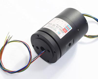 China 10 MPa Air Rotary Union 2 Channel 6 Circuits 5Amp Power Integral Slip Ring for sale