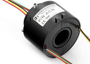 China 6 - Circuit Through Bore Slip Ring 0-300rpm Under 50 Mbps For Package Equipment for sale