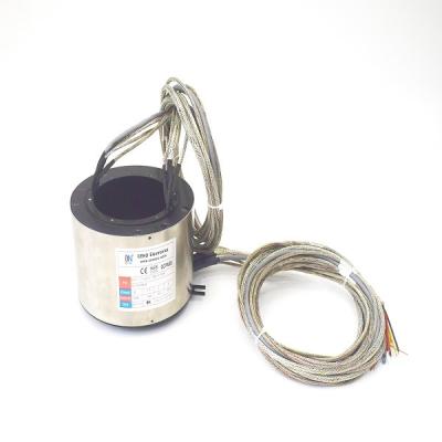 China Stainless Steel 115mm Through Hole Slip Ring Transmit 100M Ethernet for sale