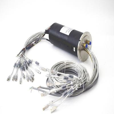 China Unión rotatoria hidráulica neumática con los canales de la señal 3 de Ethernet USB2.0 en venta