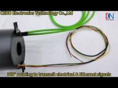 2 Channel Gigabit Ethernet Slip Ring Integrated Slip Ring For Industry Application