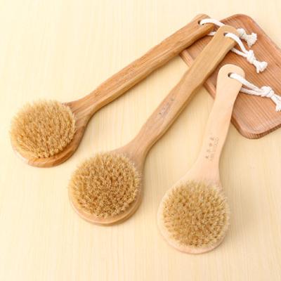 China Boar Bristle Wooden Shower Bath Body Brush Exfoliate Reducing Cellulite for sale