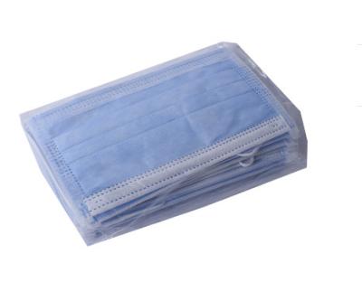 China Blue 3ply Disposable Medical Face Mask With Adjustable Bind for sale