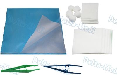 China Sterile Dressing Wound Surgery Disposable Surgical Kits With Hand Towel / Plastic Forceps for sale