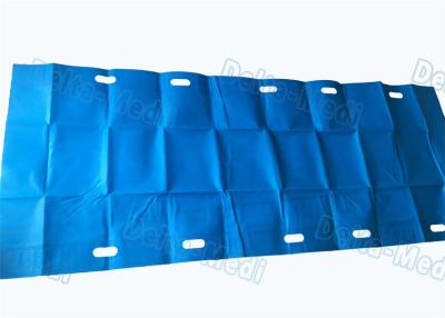 China Blue Color Customized Surgical Patient Transfer Slide Sheets With Slot Holes for sale