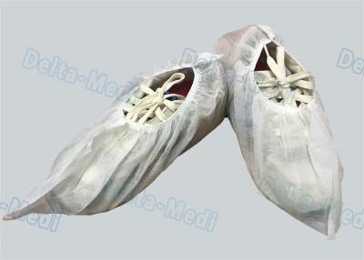 China PP White Non Slip Shoe Covers , Lightweight Waterproof Protective Shoe Covers for sale
