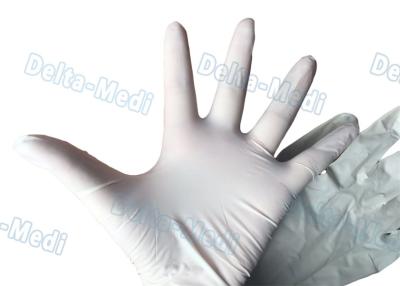 China Durable Disposable Surgical Gloves , White Color Latex Examination Gloves for sale