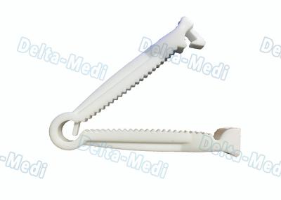 China Da braçadeira descartável eficiente alta do cabo de cordão umbilical do branco 5.0cm superfície lisa no saco do PE à venda