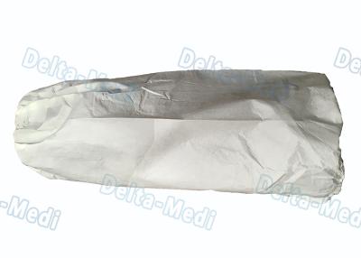 China White Disposable Sleeve Covers , Disposable Sleeve Protectors With Elastic Cuff for sale