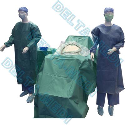 China Absorbent Reinforced 40g - 60g SP / SMS / SMMS / SMMMS C-section surgical pack for Caesarean Section with collection bag for sale