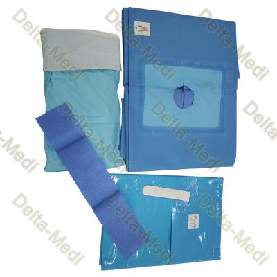 China Reinforced SBPP PE Blue Disposable Surgical Packs For Lower Extremity for sale