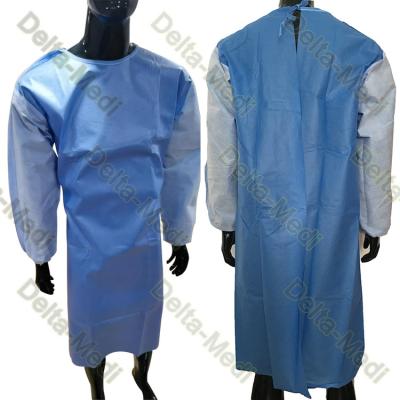China AAMI PB70 Level 3 Reinforced Sms Surgical Gown Sterile Disposable for sale