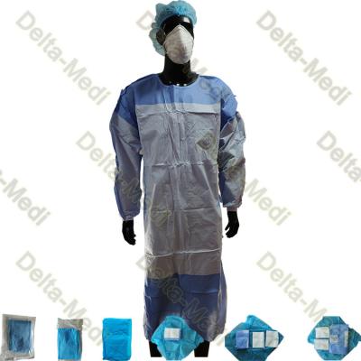 China Knitted Reinforced 45g Sterile Surgical Gowns For Patients for sale
