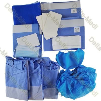China SMS 40g To 65g Sterile Surgical Reinforced Universal Surgical Pack Surgical Drape for sale